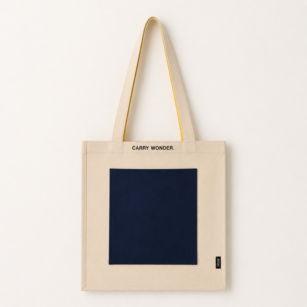 Loope Block Tote Bag - Navy Blue