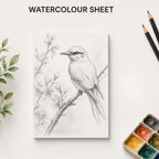 Loope A5 Watercolor Paper Sheets  20 Pack, 200 Gsm, EcoFriendly