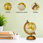 Classic Loope Voyager World Globe With Gold Meridian