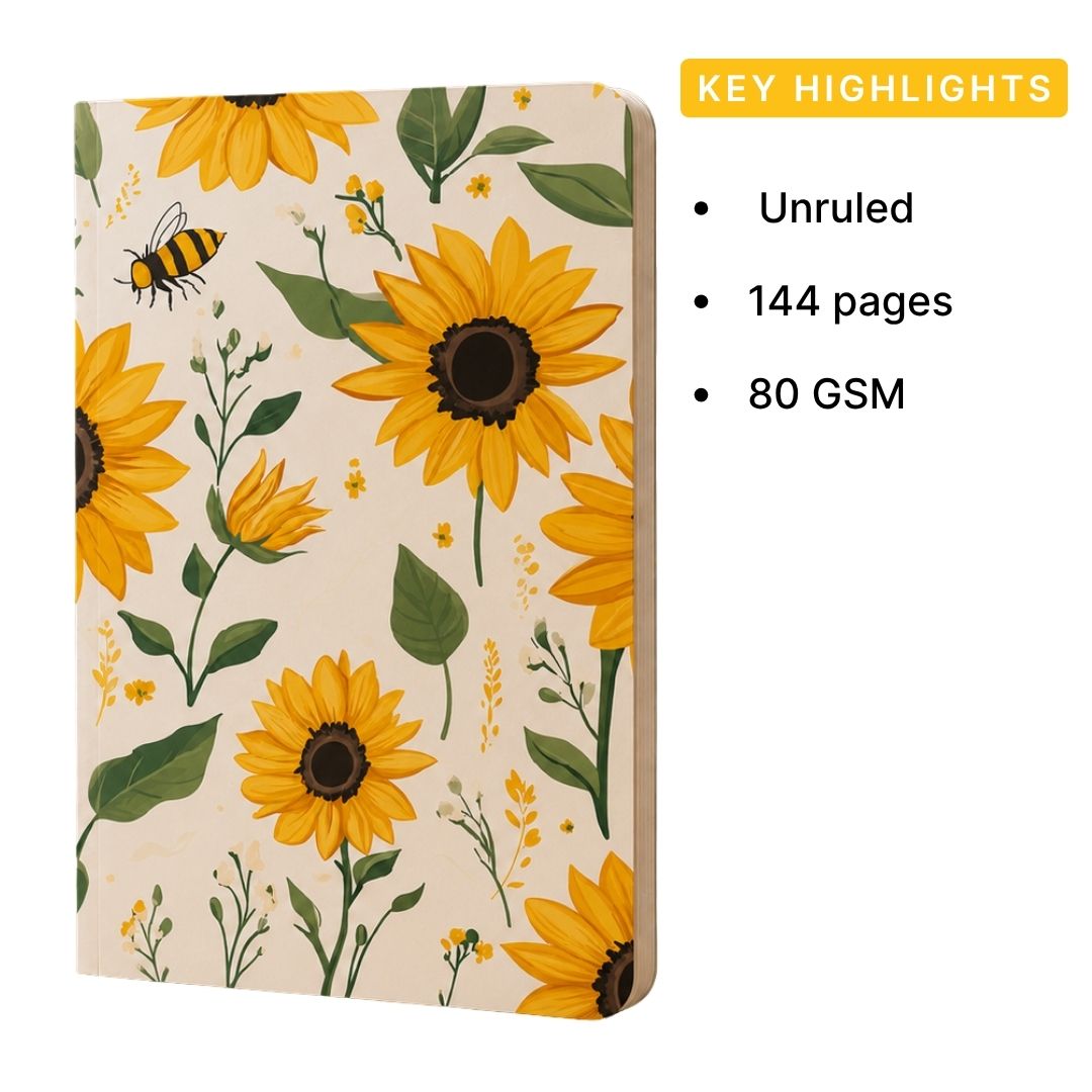 Loope Sunflowers Notebook - A6 | Loope | ST0067564