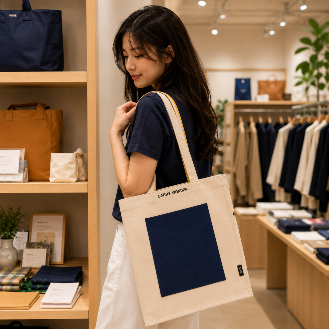 Loope Block Tote Bag - Navy Blue | Loope | AC0011804