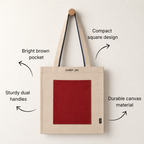 Loope Block Tote Bag - Brown