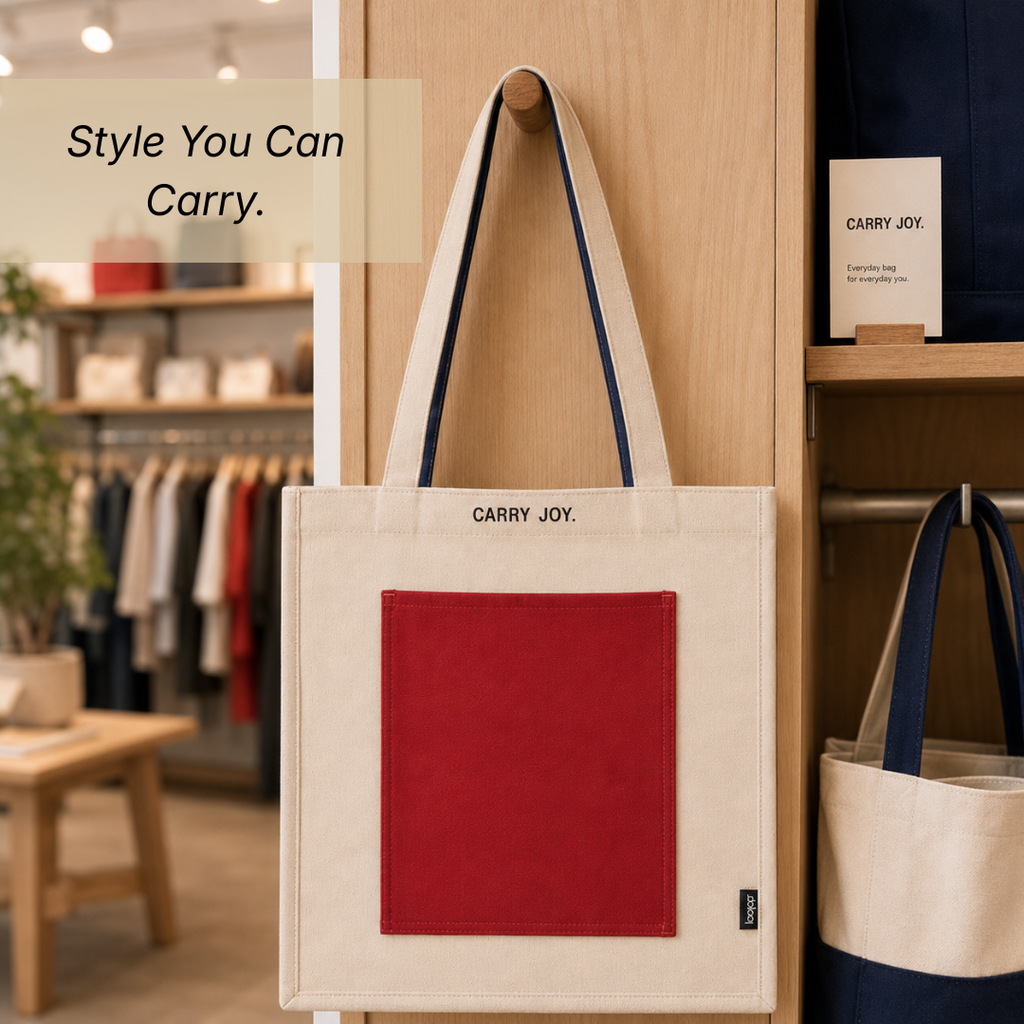 Loope Block Tote Bag - Brown