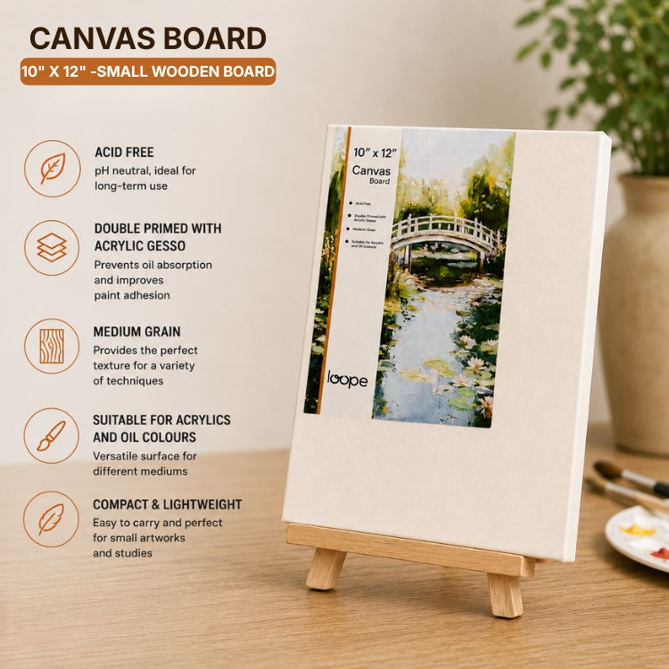 Loope Canvas Board - 10X12 Inch