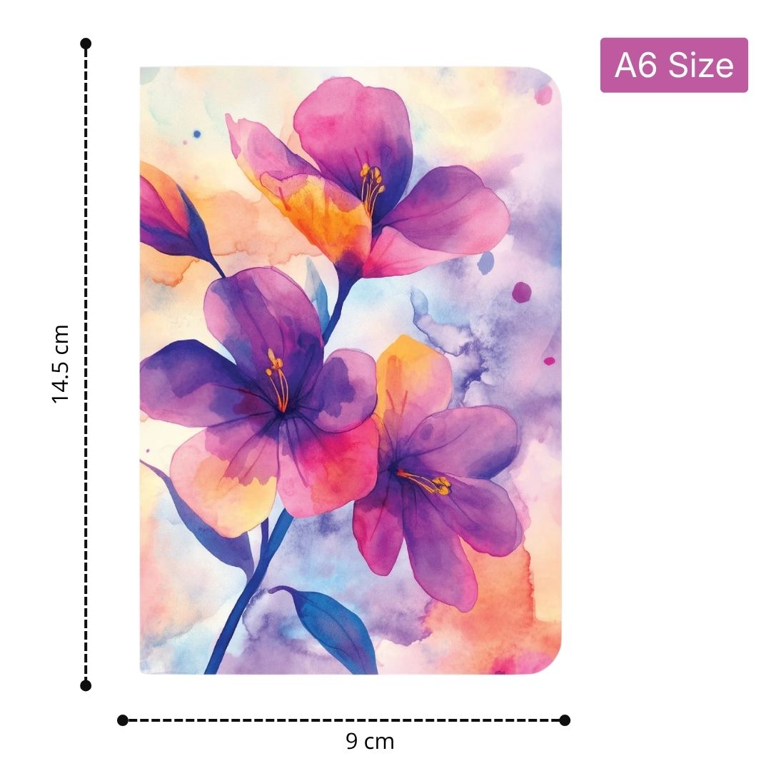Loope Watercolour Flowers Notebook - A6 | Loope | ST0067566