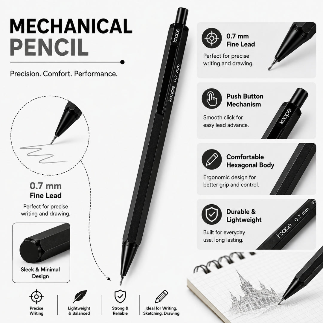 Loope Mechanical Pencil - 0.7mm- Black | Loope | ST0067880