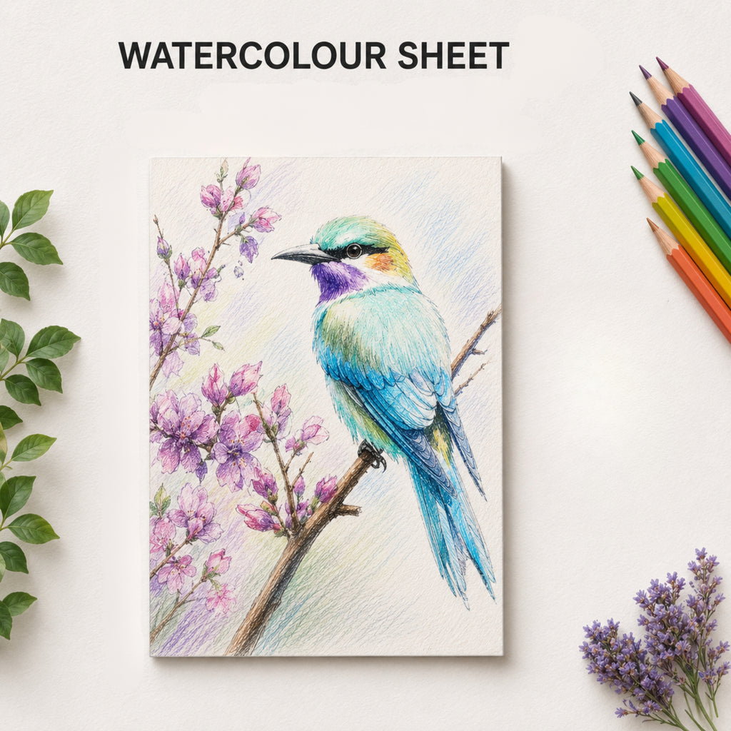 Loope A5 Watercolor Paper Sheets  20 Pack, 200 Gsm, EcoFriendly