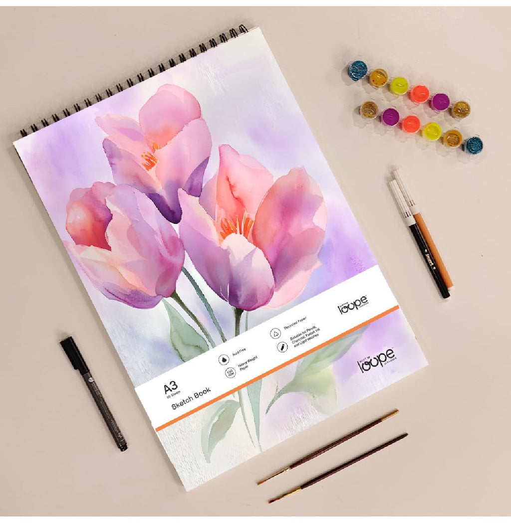 Loope A3 Sketch Pad -  Flower
