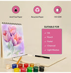 Loope A4 Sketch Pad – 50 Sheets Of Artistic Inspiration With Elegant Floral Cover