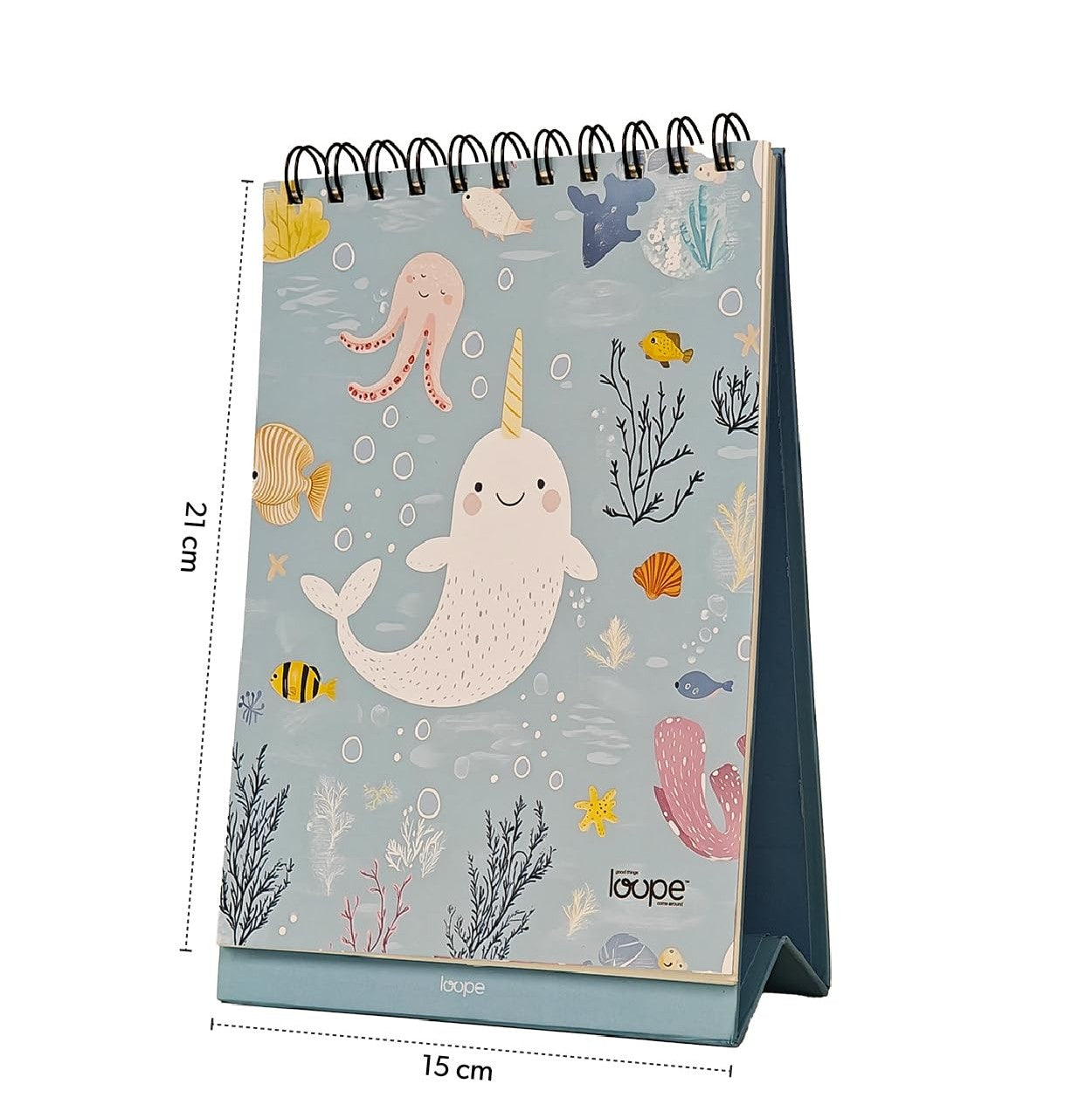 Loope Kids A5  Sketch Pad With BuiltIn Stand - Ocean | Loope | ST0068548