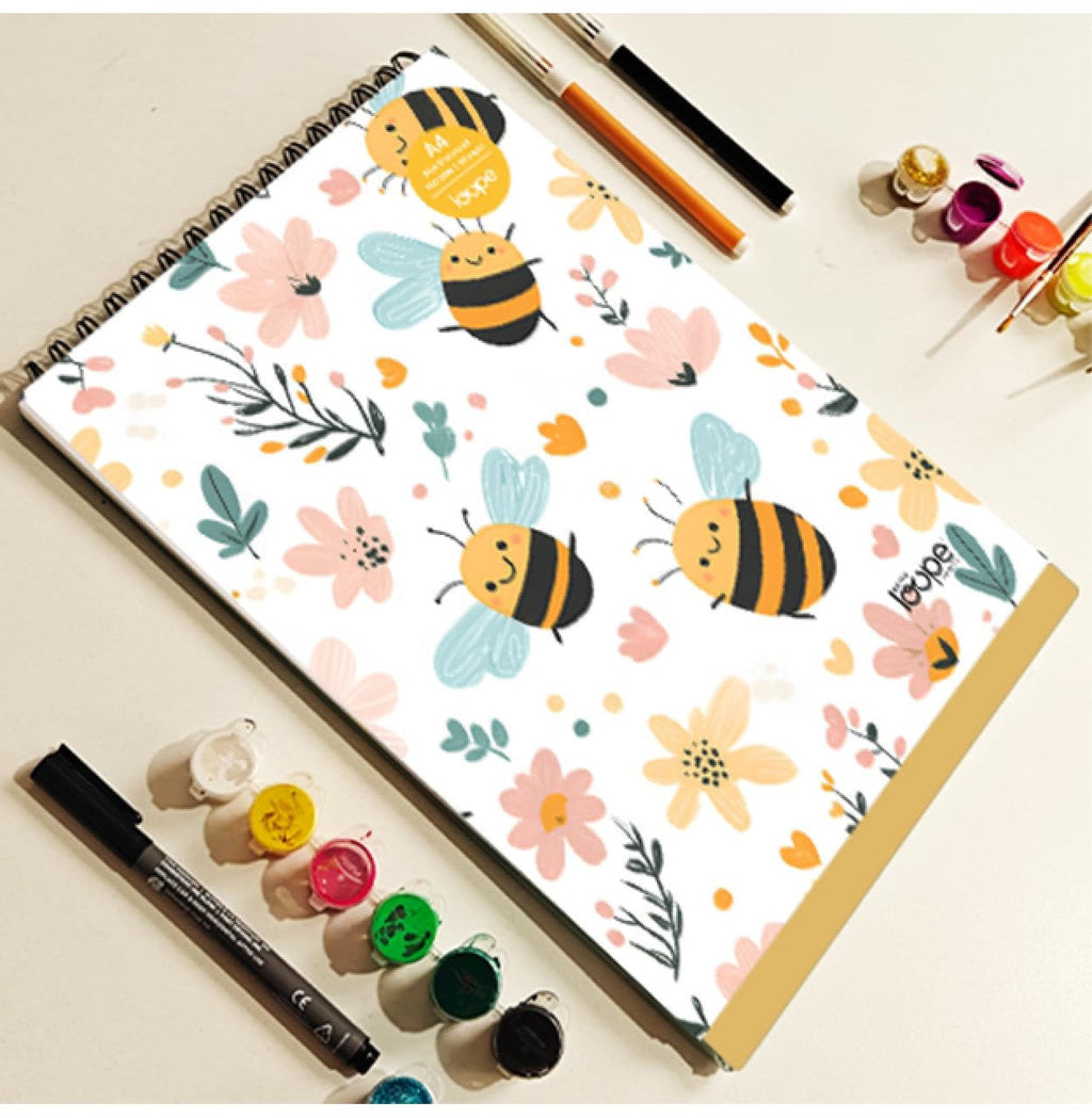 Loope Kids A4 Sketch Pad -BeeThemed