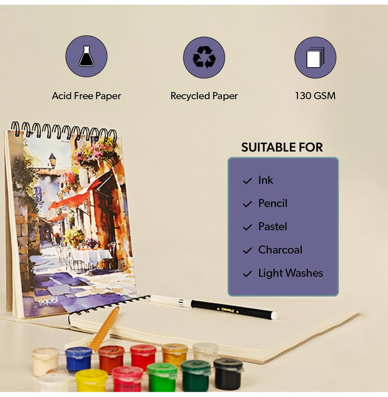 Loope A3 Sketch Pad - Europe Street | Loope | ST0068776