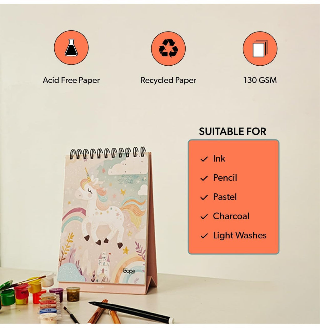 Loope Kids A4 Sketch Pad - Unicorn