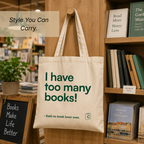 Loope I Have Too Many Books Tote Bag