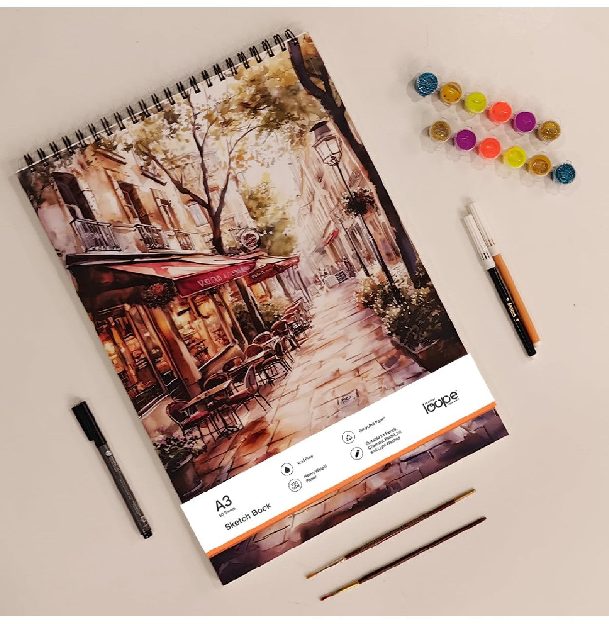 Loope A3 Sketch Pad - Europe Street | Loope | ST0068776