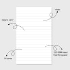 Loope Memo Cards White - Ruled