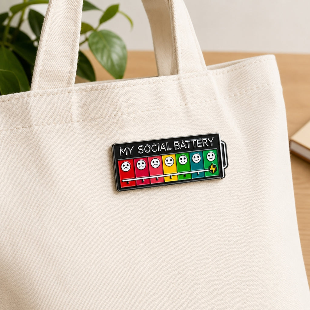 Loope Wooden Pin - Social Battery