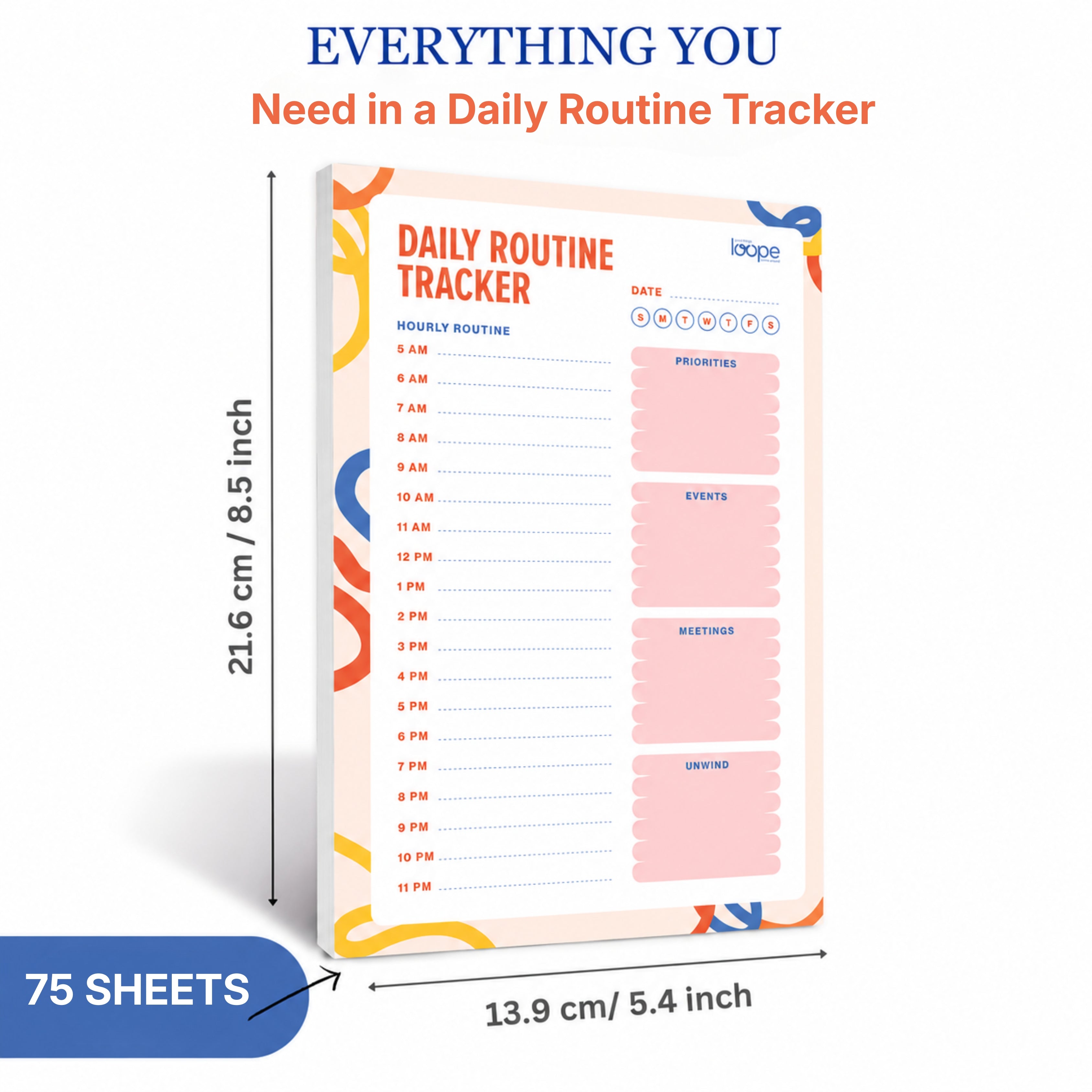 Loope Daily Routine Tracker Notepad | Loope | ST0067701