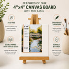 Loope Canvas Board With Easel - 4X4 Inches
