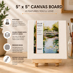 Loope Canvas Board With Easel - 5X5 Inches