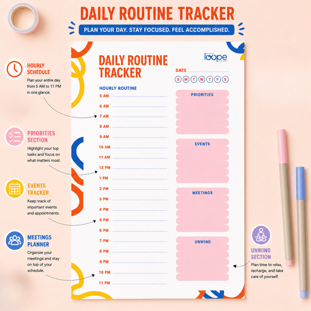 Loope Daily Routine Tracker Notepad