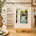 Loope Canvas Board With Easel - 4X6 Inches
