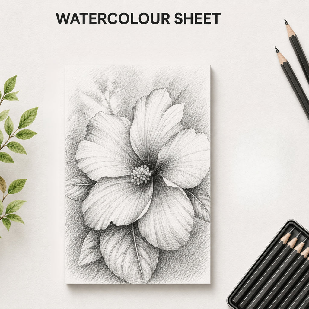Loope A6 Watercolor Loose Sheets  200 Gsm ColdPress Paper, 30 Sheets