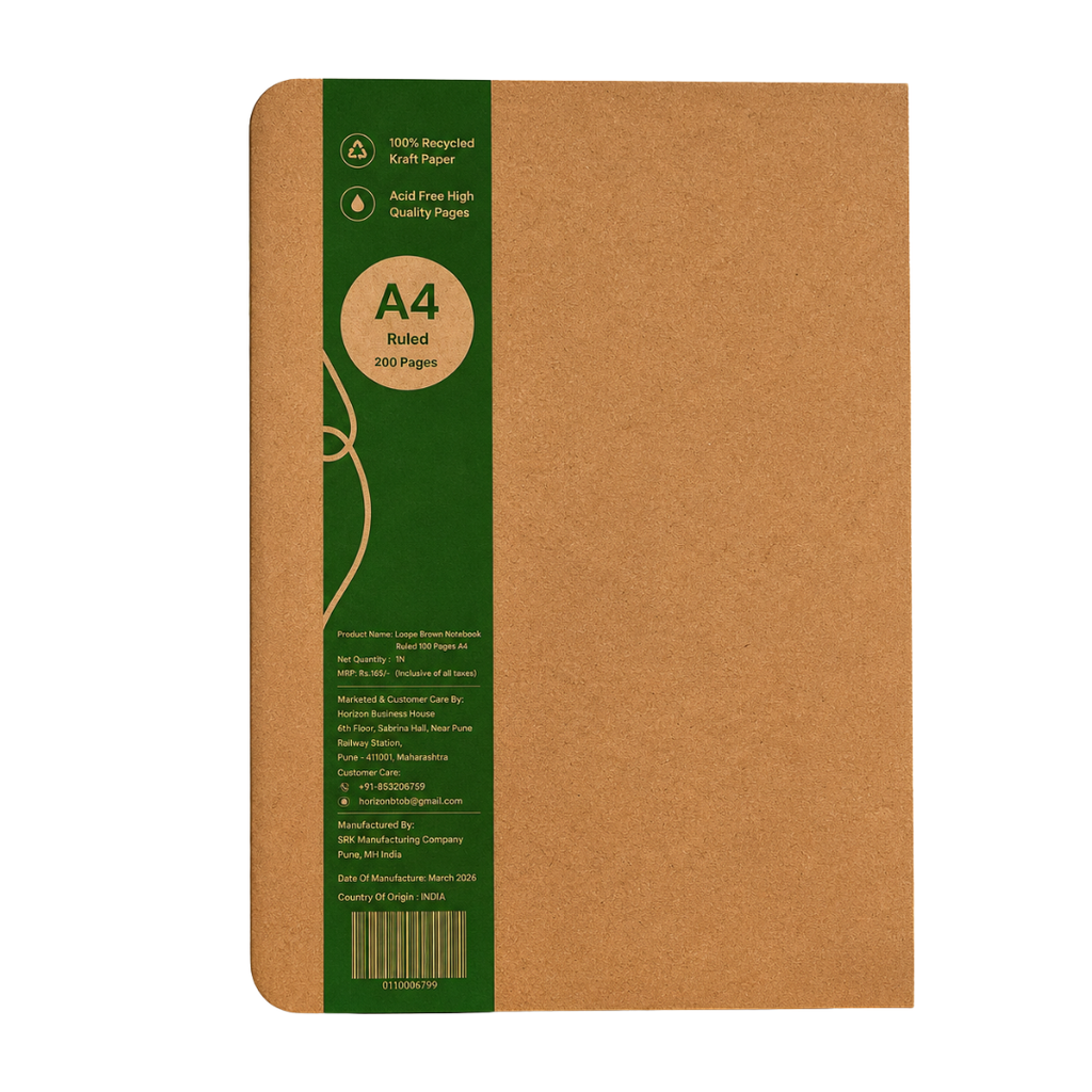 Loope Brown Eco Notebook A4 - Ruled