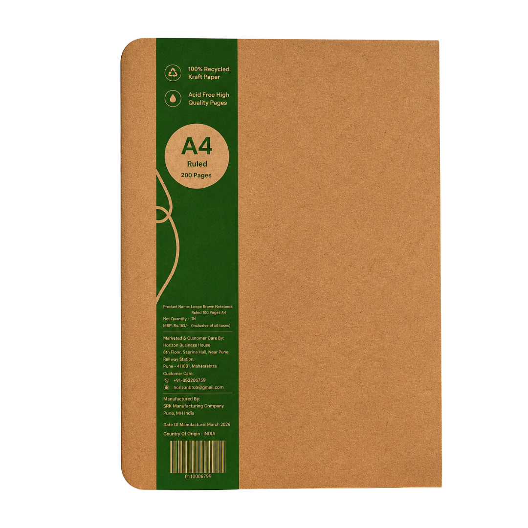 Loope Brown Eco Notebook A4 - Ruled | Loope | ST0068797