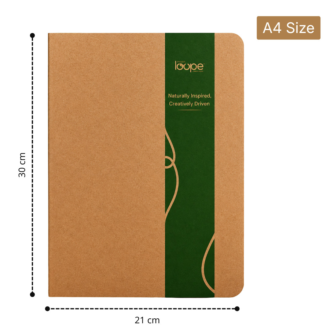 Loope Brown Eco Notebook A4 - Ruled | Loope | ST0068797