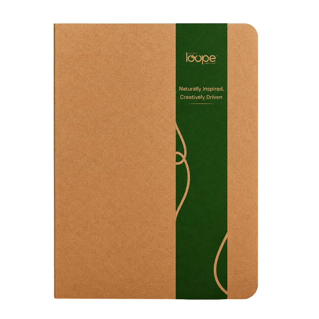 Loope Brown Eco Notebook A4 - Unruled | Loope | ST0068796
