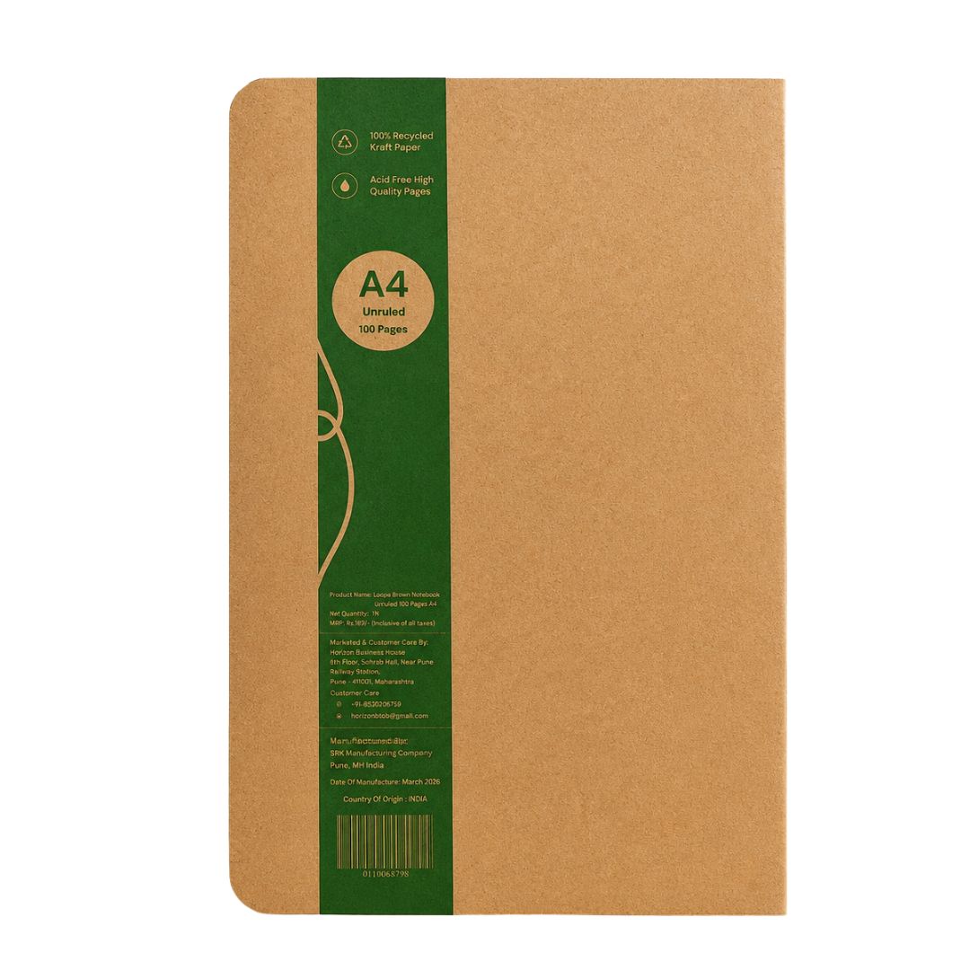 Loope Brown Eco Notebook A4 - Unruled | Loope | ST0068798
