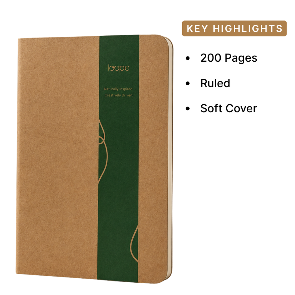 Loope Brown Eco Notebook A4 - Unruled