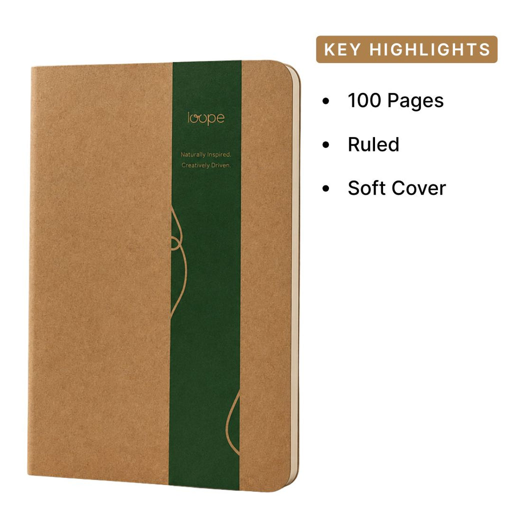 Loope Brown Eco Notebook A5 - Ruled