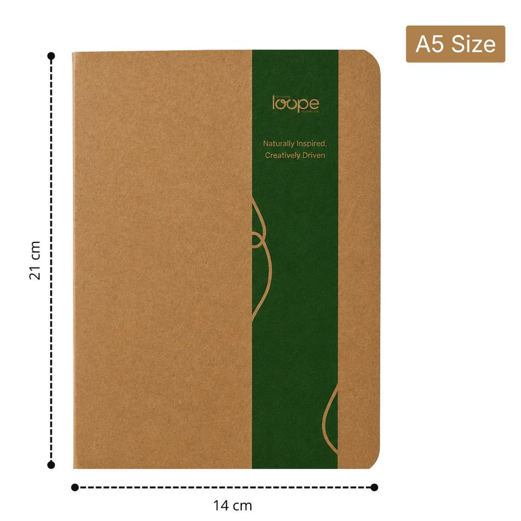 Loope Brown Eco Notebook A5 - Unruled