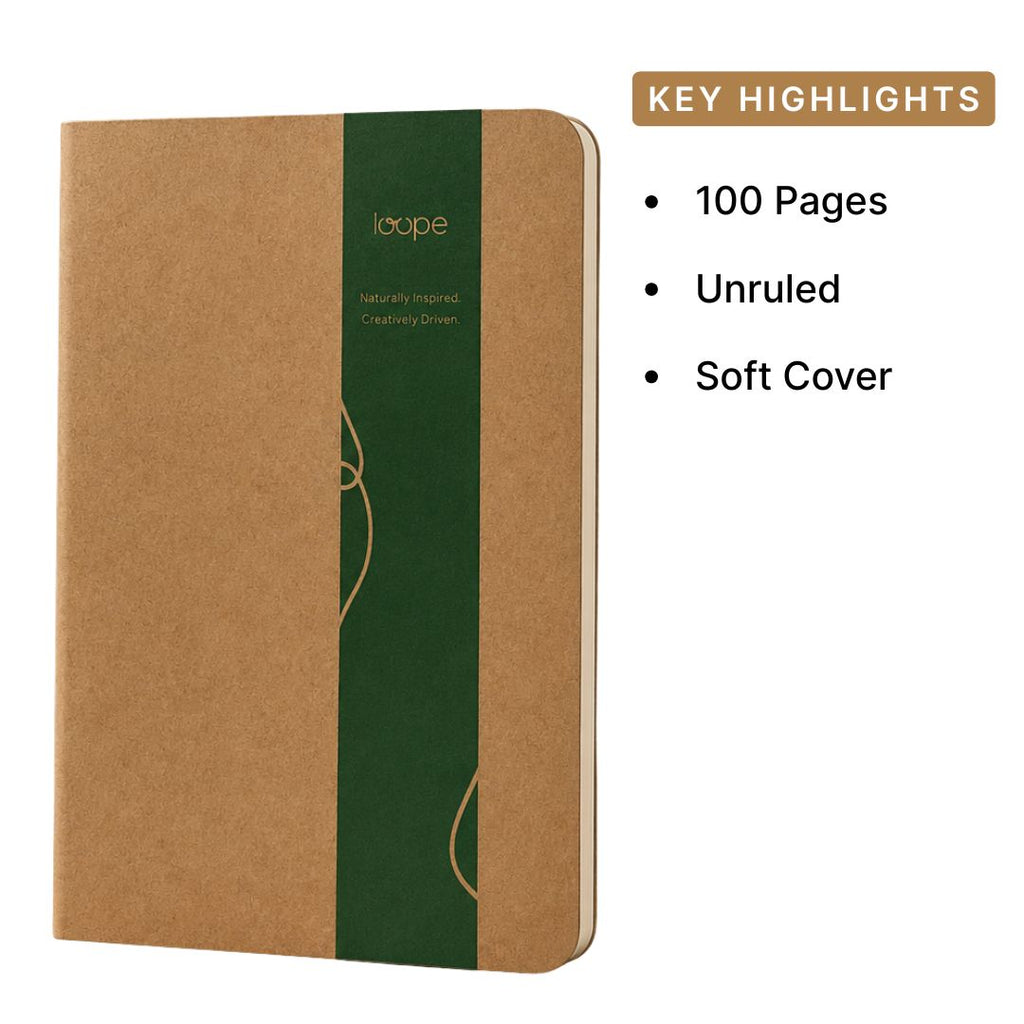 Loope Brown Eco Notebook A5 - Unruled