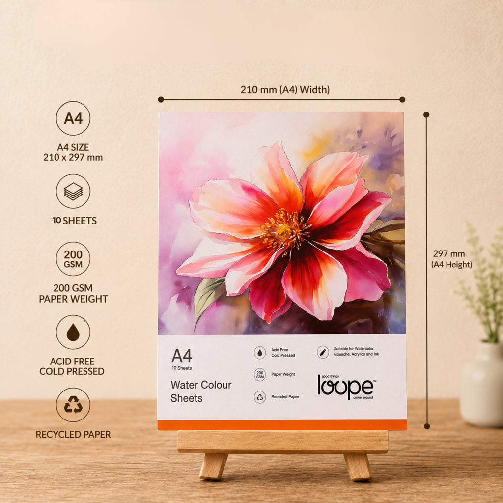 Loope A4 Watercolor Loose Sheets