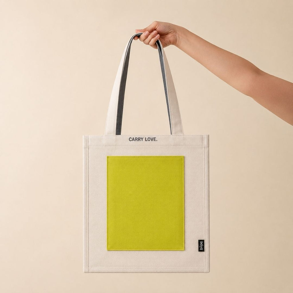 Loope Block Tote Bag - Neon Yellow