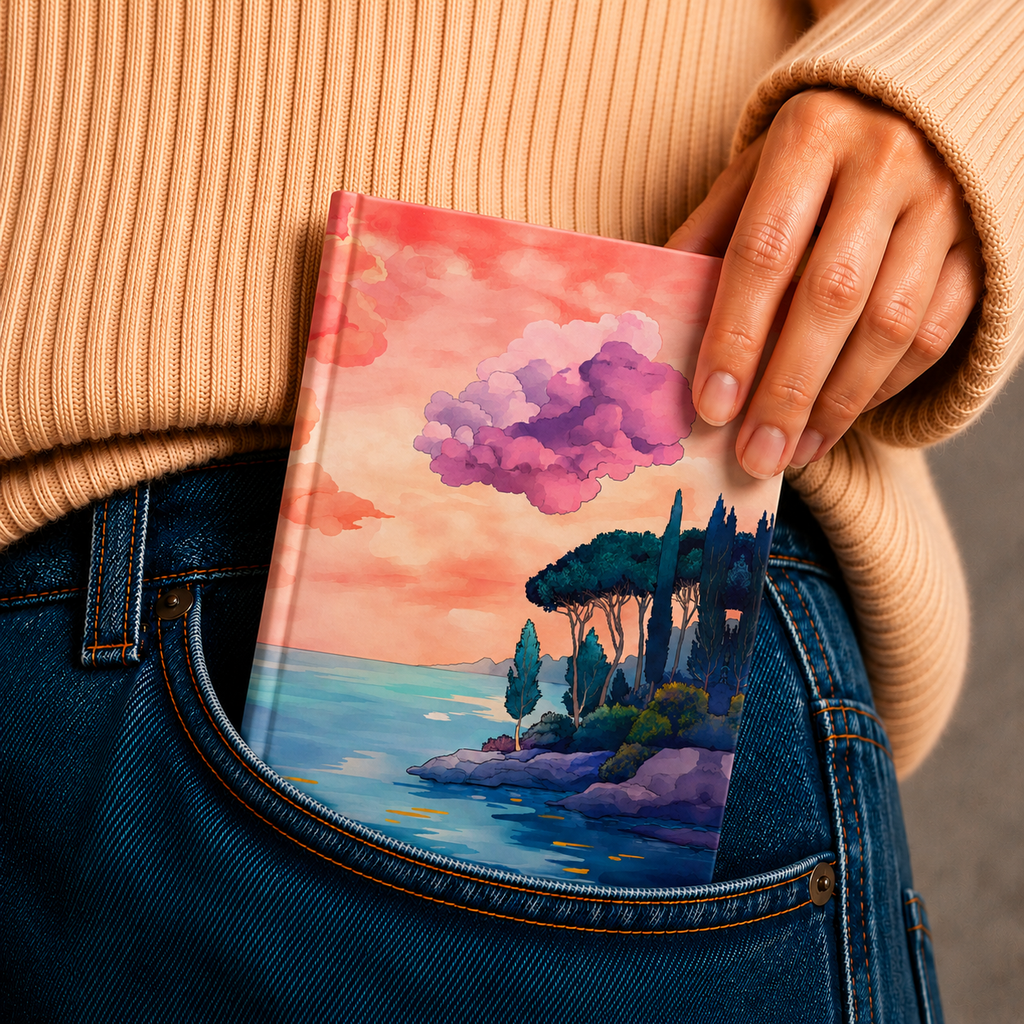 Loope Pink Cloud Foil Notebook - A6