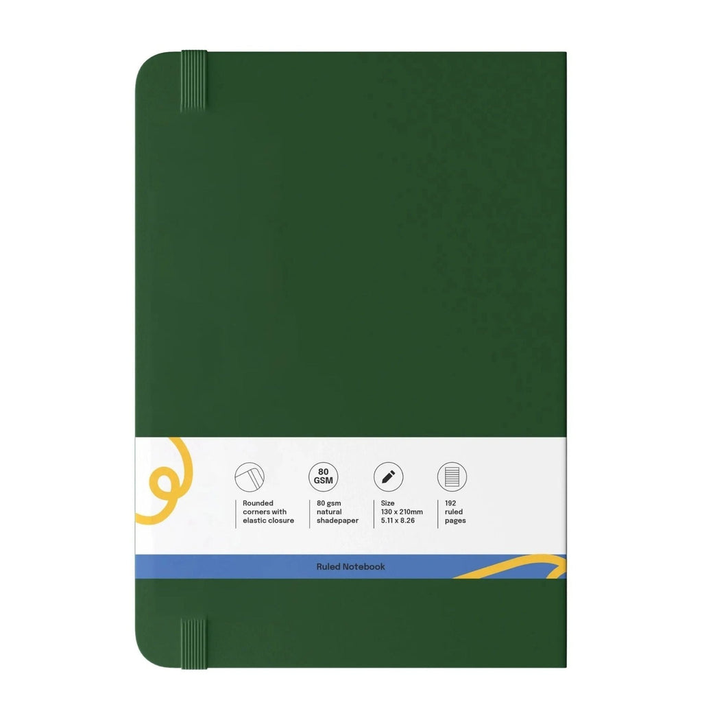 Loope Solid Notebook A6 | Green | 192 Pages | 80 Gsm