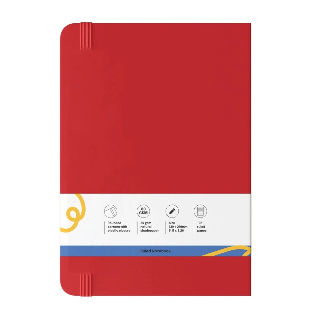 Loope Solid Notebook A6 | Red | 192 Pages | 80 Gsm