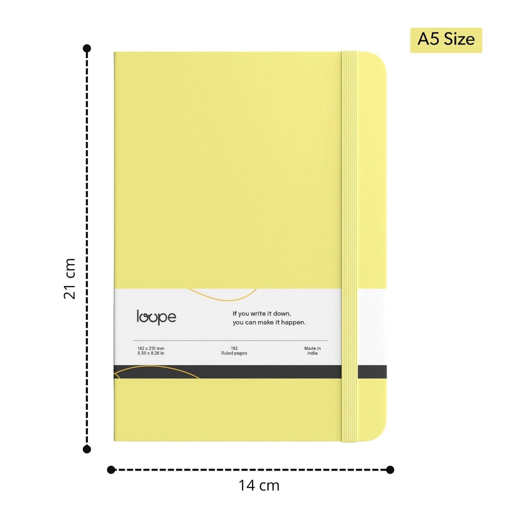 Loope Solid Notebook A5 - Mustard