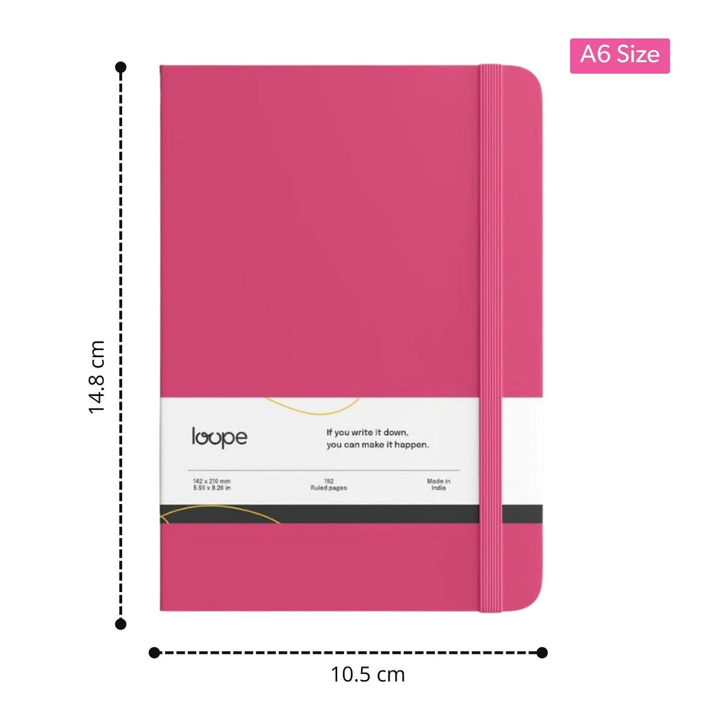 Loope Solid Notebook A6 - Pink