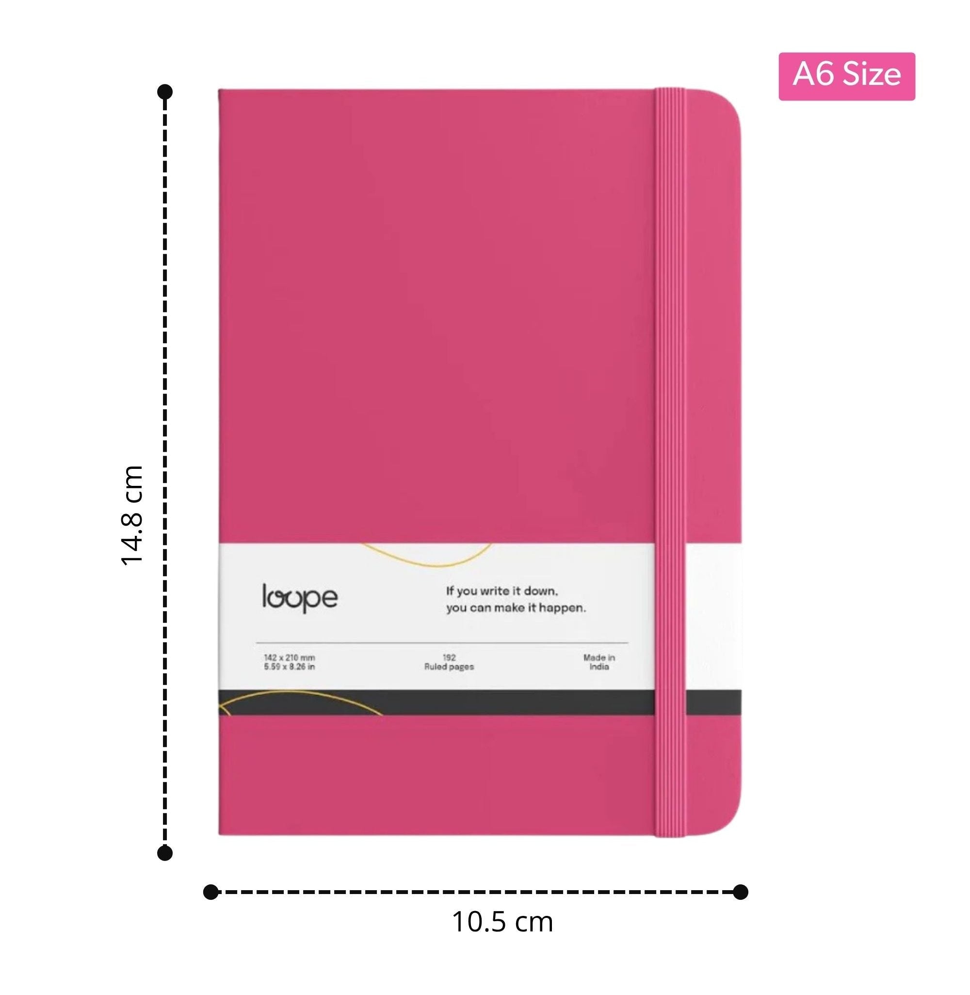 Loope Solid Notebook A6 - Pink | Loope | ST0069764