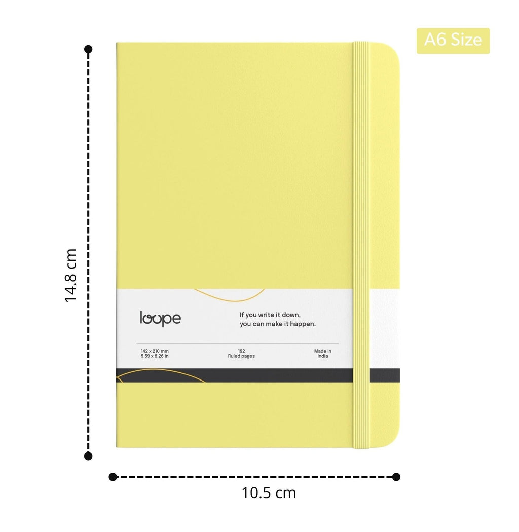Loope Solid Notebook A6 - Mustard