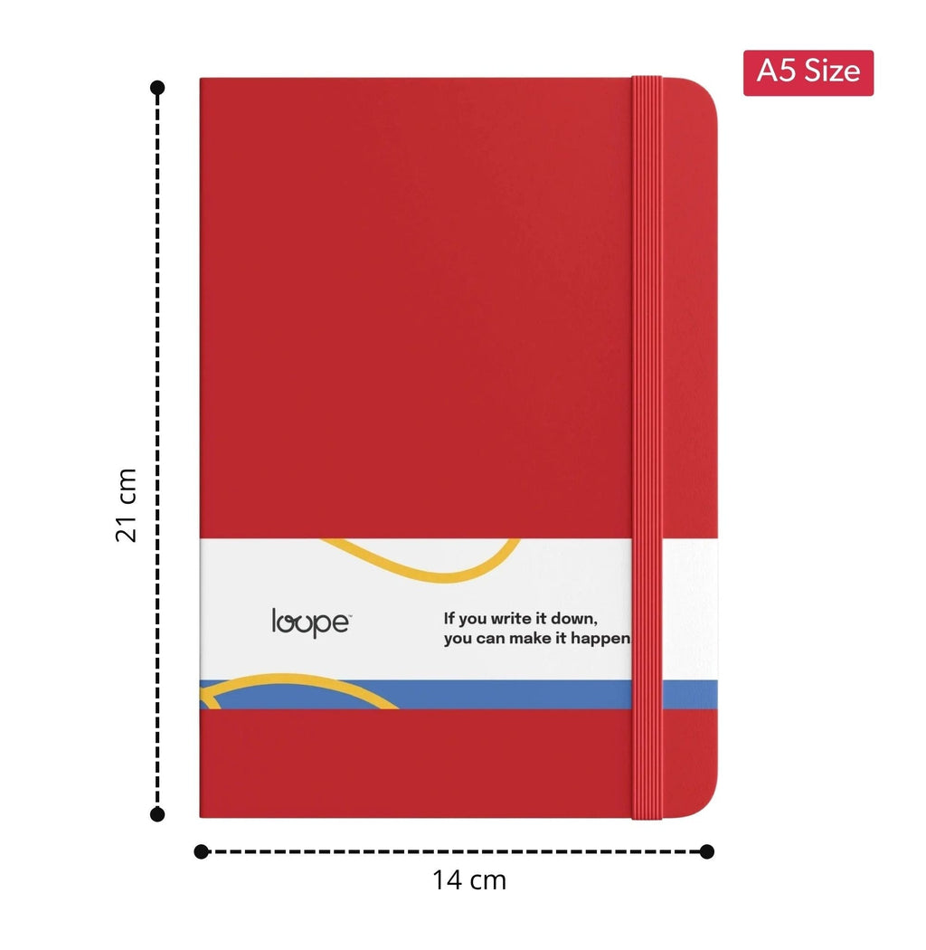 Loope Solid Notebook A5 - Red