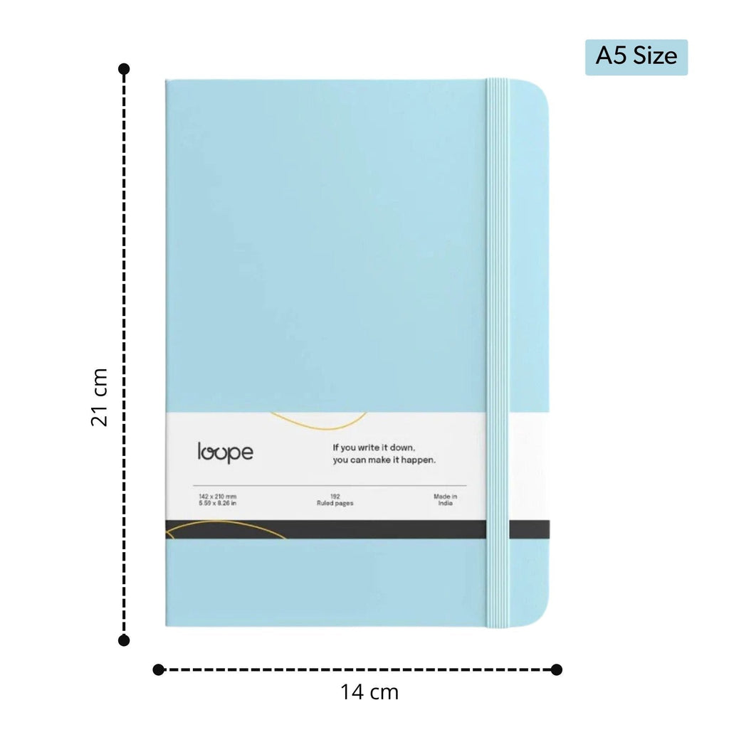 Loope Solid Notebook A5 - Cyan Blue