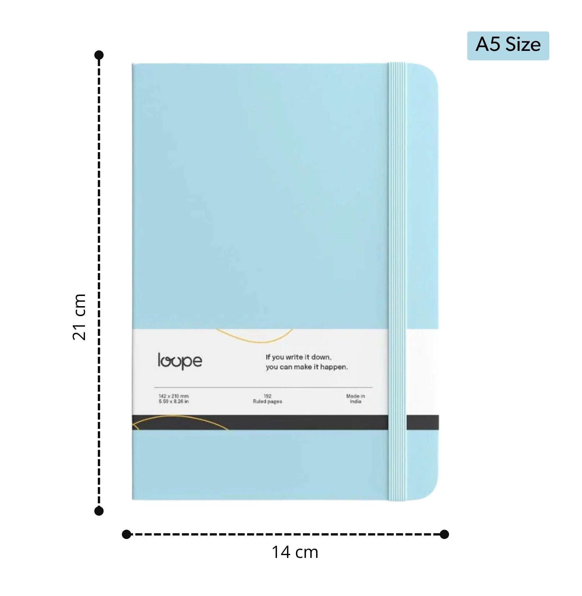 Loope Solid Notebook A5 - Cyan Blue | Loope | ST0069763