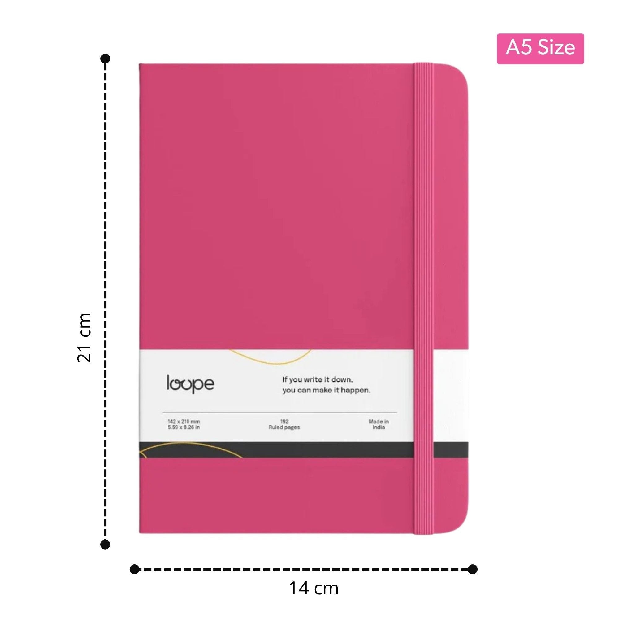 Loope Solid Notebook A5 - Pink | Loope | ST0069761