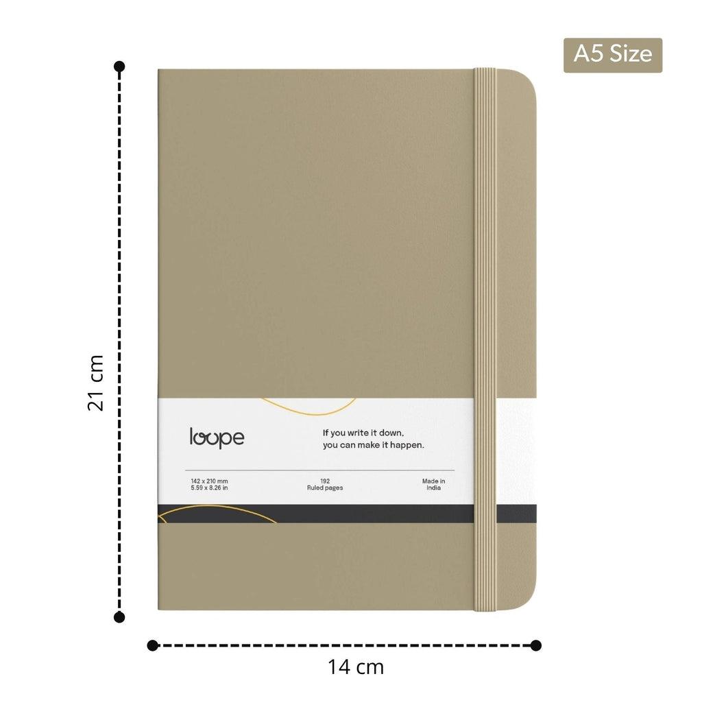 Loope Solid Notebook A5 - Tan